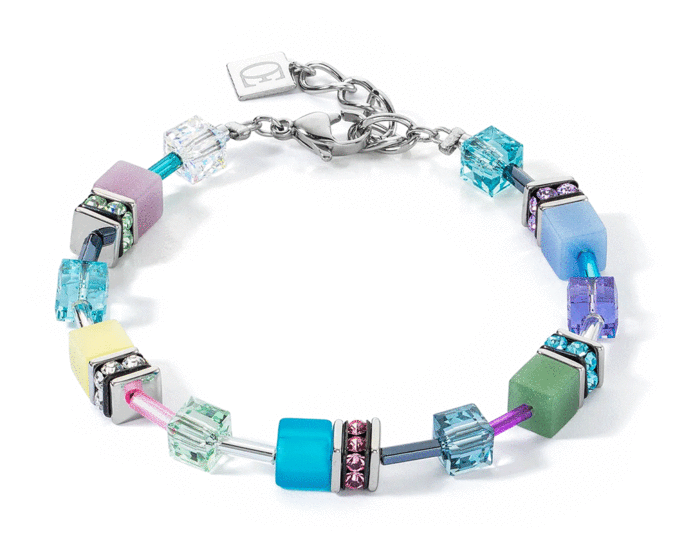 Coeur de Lion GeoCUBE® Iconic Bracelet Silver-Ice Pastels 2838/30-1580