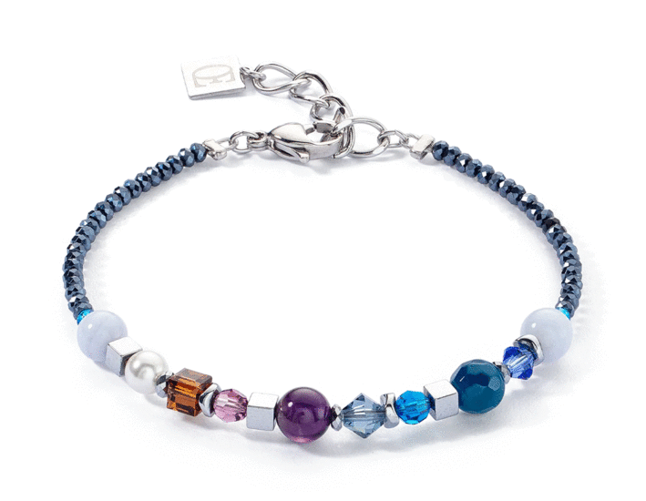 Coeur de Lion Festive Spheres Bracelet Silver-Royal 4345/30-0807