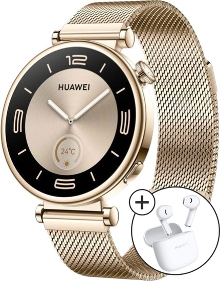 HUAWEI WATCH GT 4 41 MM Light Gold Milanese strap 55020BJA + HUAWEI Freebuds SE 2