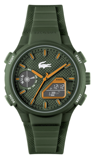 Lacoste LC33 Analog and Digital Silicone Watch 2011367