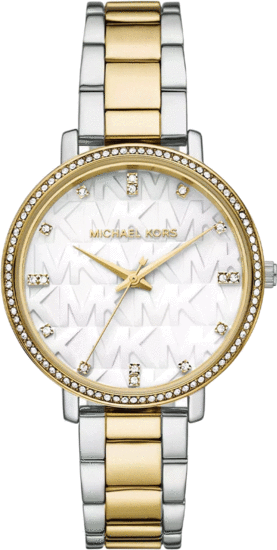 Michael Kors Pyper Pavé Two-Tone Logo Watch MK4595