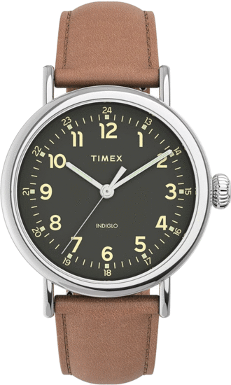 TIMEX Standard 40mm Leather Strap Watch TW2V27700