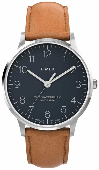 TIMEX The Waterbury Classic 40mm Leather Strap Watch TW2U97200