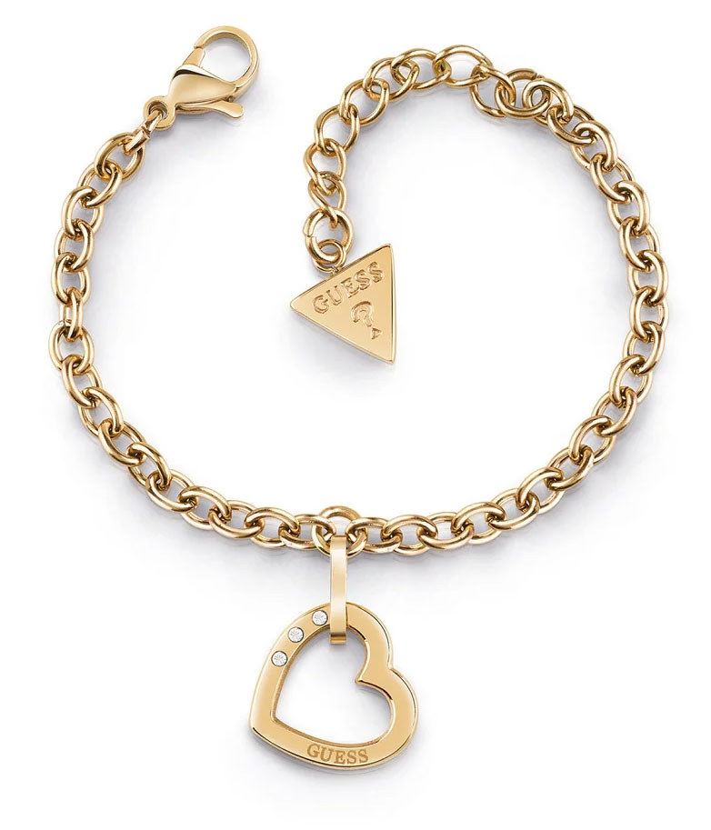 guess heart pendant