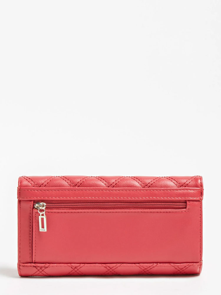 guess red leather wallet