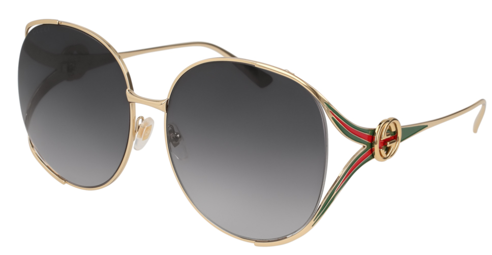 round frame metal gucci sunglasses