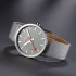 MONDAINE OFFICIAL SWISS RAILWAYS CLASSIC: LARGE SILVER-CASE WATCH WITH GOOD GRAY SUSTAINABLE-STRAP A660.30360.80SBH