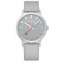 MONDAINE OFFICIAL SWISS RAILWAYS CLASSIC: LARGE SILVER-CASE WATCH WITH GOOD GRAY SUSTAINABLE-STRAP A660.30360.80SBH